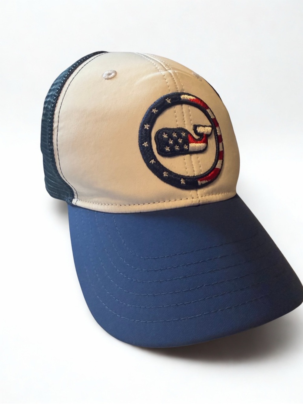 3/$40 Vineyard Vines Navy Blue and Cream Trucker Hat